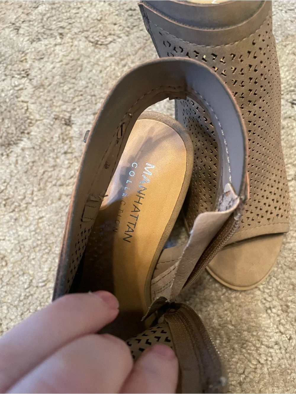 MANHATTAN COLLECTION Peep Toe Sandals